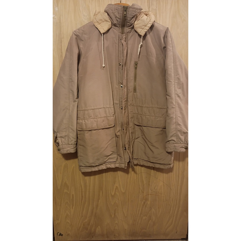 Vintage Christian Dior Monsieur Sport Parka Jacket Khaki Hooded Mens 40R Utility